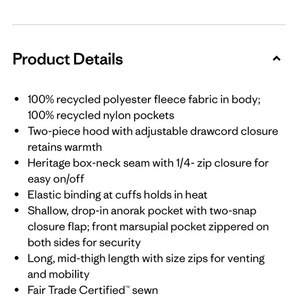 NOT ACCEPTING OFFERS Patagonia Cagoule Synchilla Fleece Pullover Tunic Jacket - Picture 2 of 7